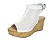 TOETOS Women's Sandro Mid Heel Platform Wedges Sandals