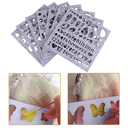 Tooeary 7pcs/Set Shaping Kit Pattern Craft Applique DIY Handicraft Applique Molds Wool Needle Felting Felt Mould