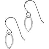 Tiny Leaf Petal Dangle Earrings | Tiny Little Boho 925 Sterling Silver Dangle Drop Earrings For Women and Girls