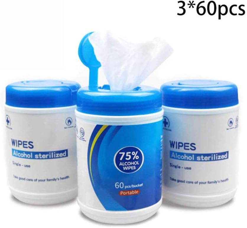 Feng tata 60 3 Sheets Cleaning Wipes, Portable Wipes 75%, Cleaning Supplies for Home, Office, Car