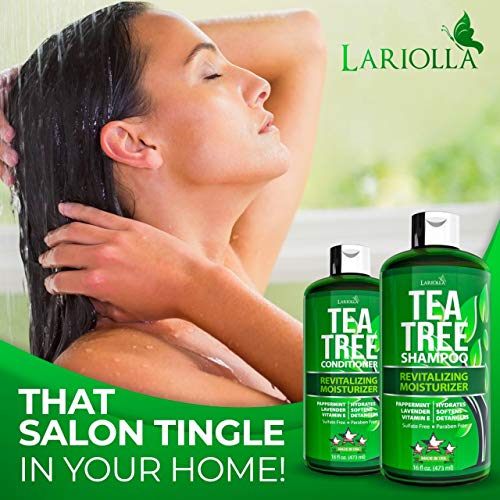 Tea Tree Shampoo and Conditioner Set with 100 Australian Tea Tree
