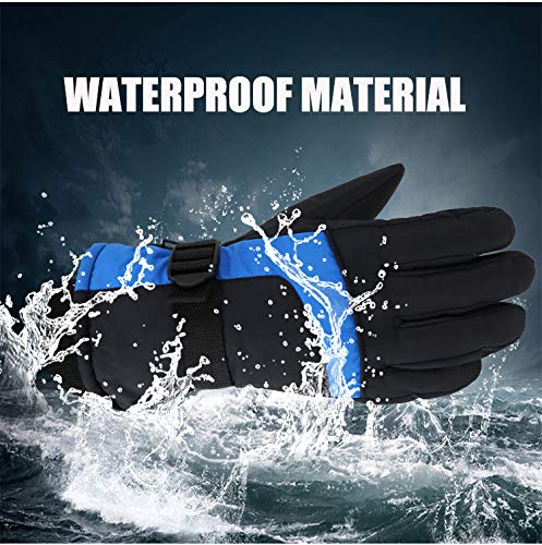 Aisprts Ski Gloves Men and Women Winter Touch Screen Gloves Windproof Waterproof Outdoor Snow Snowboard Warm Gloves (Brown)