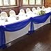 Vlovelife 5.5 Yards Crystal Organza Fabric, Tulle Sheer Fabric, Wedding Top Table Swag,Backdrop Curtain for Wedding Baby Shower Birthday Party Event Decor - Royal Blue