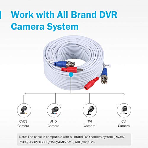 4 ANNKE+Cables+Extension+Camera+Security