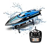 RC Boat DeXop-KINGBOT Rmote Control Boat for Pools & Lakes 2.4Ghz 30km/H High Speed Radio Electric Racing Boat for Children Adults