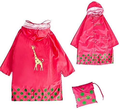 Kid Rain Coat, Cartoon Children Waterproof Raincoat, Lightweight for Ages 3-12 Years Old Girls and Boys 4 Size