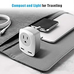 2Pack UK Travel Plug Adapter, Power Outlet