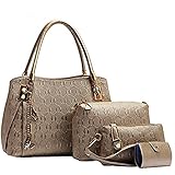 LACIRA Women's Shoulder Bag, Satchel, Card holder and handbag( Gold,BA003GOL)