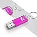 mosDART 3 X 16GB Metal USB2.0 Flash Drive Bulk Thumb Drives with Led Indicator (Pink Blue Green,3Pack)