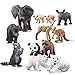 TOYMANY 12PCS Zoo Animal Figurines, High Emulational Detailed Baby Animals Figures, Easter Eggs Education Birthday Gift Christmas Toy Set for Kids Children