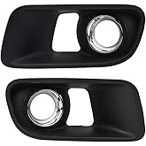 COOL STAR Front Fog Light Cover Compatible with Dodge Charger SRT8 2012-2014 Replaces 68072020AA 68072021AA CH1038153 CH1039153 Fog Light Chrome Bezel Driver and Passenger Side
