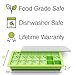 Avvio Silicone Ice Cube Trays with Lids – Set of 2 Covered Ice Cube Tray Containing 42 Ice Cubes – Stackable Rubbery Plastic Tray for Cocktails, Whiskey, Popsicles, Baby Food- Ice Storage Container