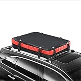 屋上貨物キャリーバッグ - 11立方フィート - エクストラカールーフ収納用ヘビーデューティー、防水カートップキャリア