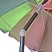 EasyGo Rainbow Beach Umbrella 7' - Portable Wind Beach Umbrella Large Folding Beach Umbrella Set with Screw Anchor a