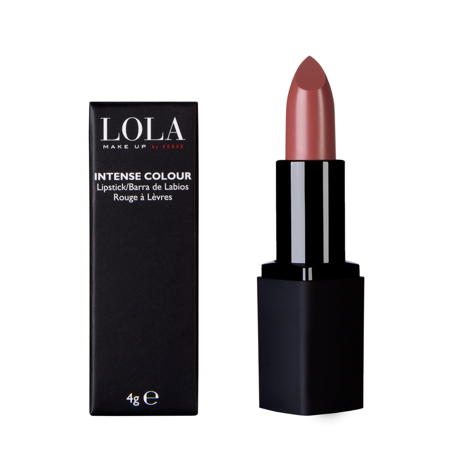 LOLA Make Up by Perse Intense Colour Lipstick – Glossy Finish, Full Coverage, Ultra-Rich Pigments, Creamy Hydrating Formula, Nude Lipstick, Vegan Formula – 012-Mocca