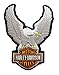 Harley-Davidson Eagle Winged Large Silver Patch, 7-3/4'' x 10-1/4'' EMB328064