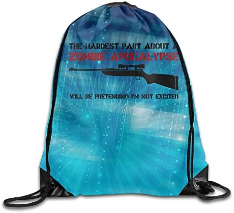 The Hardest Part About A Zombie Apocalypse Cool Drawstring Travel Sports Backpack
