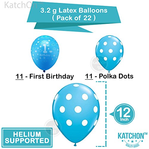 image for KATCHON 1st Birthday BOY Balloons Set - Bonus - Printable Party Planne
