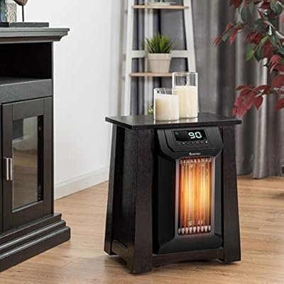 Multi-Function Electric Heater, Top Table, 1500W 12H Timer Caster Portable Electric Space Heater w/Wheel Move Easily Private Area Perfect Heating Solution Small Spaces Office, Living, Bed Room