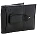 alpine swiss Men's RFID Blocking Leather Money Clip Flip Twofold Wallet, Black, One Size