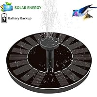 INMAS Solar Fountain, New Upgraded, Bird Bath Fountain Pump Solar Panel Kit, Outdoor Watering Submersible Pump for Pond, Pool, Garden, Fish Tank, Aquarium