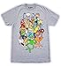 The Muppets Crew Collage Adult Heather Grey T-shirt