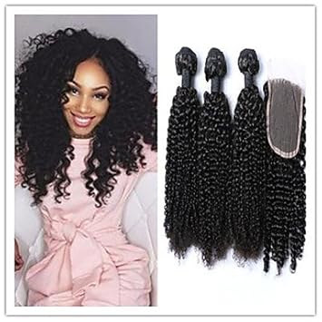 Oofay Jf 4pcs Lot Mongolian Kinky Curly Hair Weft Weave Bundles