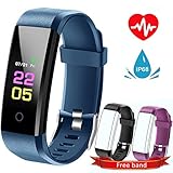 Fitness Tracker Hr, kids Activity Tracker Watch Android With Heart Rate Monitor, Waterproof Fit tracker Watch With Sleep Monitor Smart Bracelet with Calorie Counter Pedometer Watch for Women men