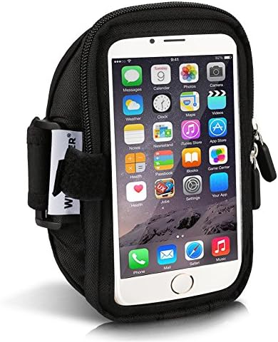 Running Armband with Key Holder High Sensitive Touch Sweatproof Comfortable Adjustable Strap Fitting Arm Girth from 10 to 15.3 Inches for iPhone 7 plus/ Samsung Galaxy S8 Black