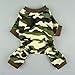 Fitwarm Stylish Army Green Camouflage Dog Shirts Jumpsuit for Pet Cat Camo Clothes Apparel, Medium