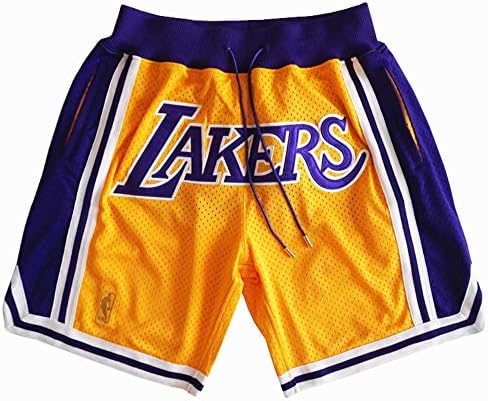 cheere Men's Lakers Basketball Stitched Shorts Pants