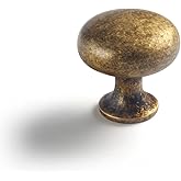 Goo-Ki Vintage Retro Antique Brass Zinc Alloy Cabinet Knob - Single Hole Center Affordable Luxury Cabinet Pull Hardware for B