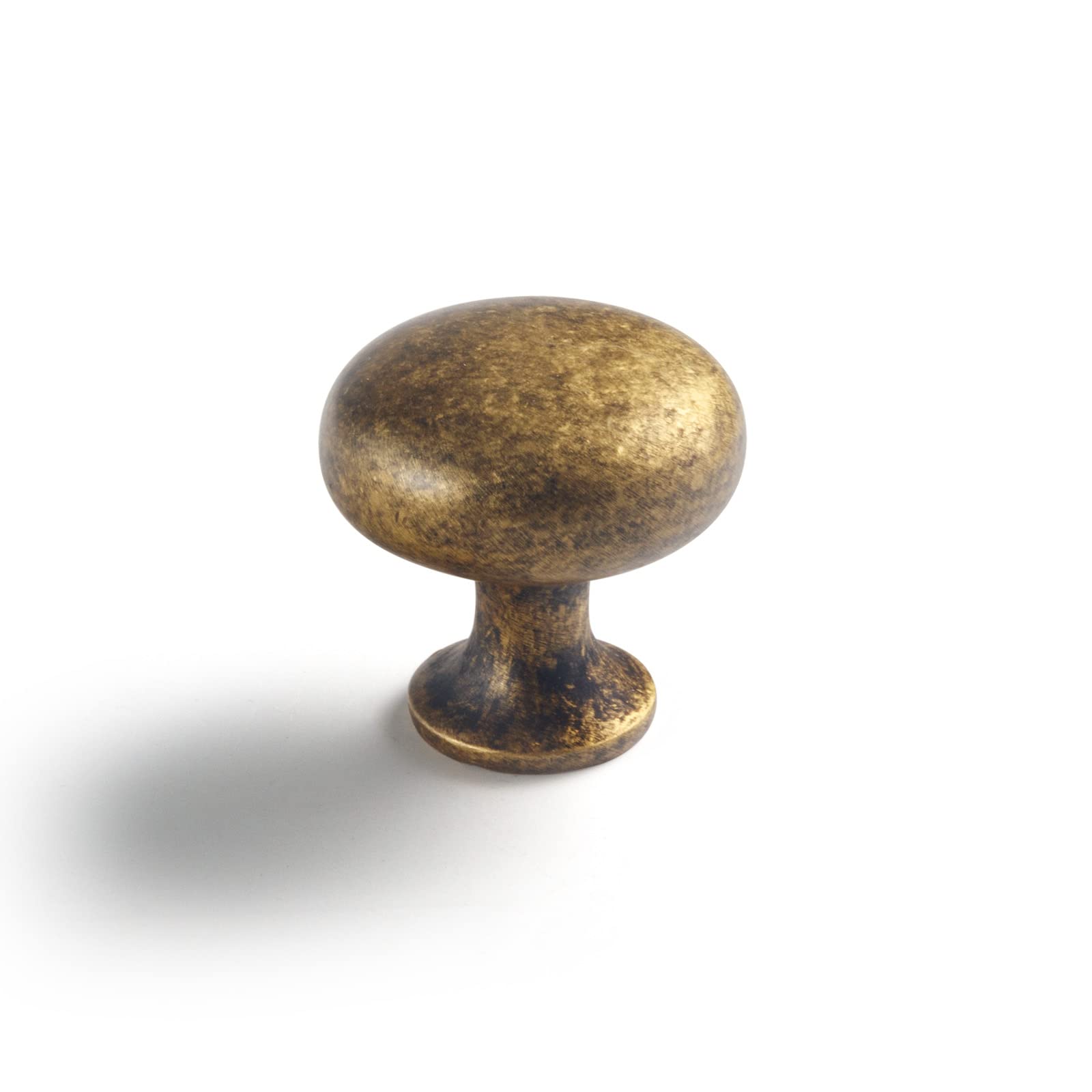 Photo 1 of Goo-Ki Vintage Retro Antique Brass Zinc Alloy Cabinet Knob - Single Hole Center Affordable Luxury Cabinet Pull Hardware for Bedroom, Kitchen, 6 Pack…