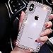 GIZEE Phone Case Compatible with iPhone Xs Max 6.5 Inch, Luxury 3D Glitter Sparkle Bling Shiny Handmade Crystal Rhinestone Diamond Bumper Girly Clear Protective Case Cover