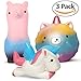 3 pcs unicorn jumbo squishies slow rising cute scented pack toys,for stress relief animal squishy ibloom toy by Hevout