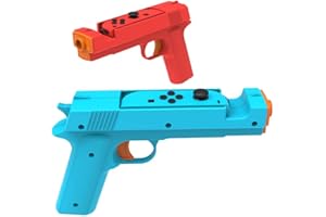 HESUPY Game Gun Hand Grip for Switch NS/NS OLED, 2 PCS Sense Joystick Gun Grip for Switch Shooting Games, Game Controller Gamepad Joypad Gaming Accessories