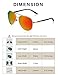 LUENX Womens Mens Aviator Sunglasses Polarized with Case - UV 400 Protection Orange Lens Gold Frame 60mm