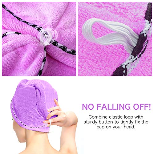 image for 2 Pack Bigger Plus Size Hair Towel Wrap Turban Microfiber Drying Bath 