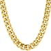 LIFETIME JEWELRY 9mm Cuban Link Chain Necklace for Men & Women 24k Gold Plated