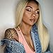FUHSI Kanekalon Fiber Dark Roots Two Tone Full Lace wig Real Natural For Women–Soft&Smooth, Straight&No Shedding, Comfortable&Adjustable For Perfect Fit –2T613# Ombre Blonde 250D 22