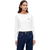 GAP Womens Cropped Boatneck Knit Top