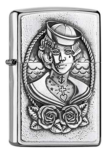 Zippo Sailor GIRL-200-Zippo Collection 2019-2005920-55.00 €, Silver, Smal