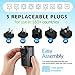 Odoga Travel Adapter Kit – Universal Power Adapter with 2 AC Outlets, 2 USB Ports - International Power Adapters Plugs for Europe, UK, China, Australia, Japan & More