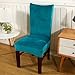 smiry Velvet Stretch Dining Room Chair Covers Soft Removable Dining Chair Slipcovers Set of 4, Peacock Green