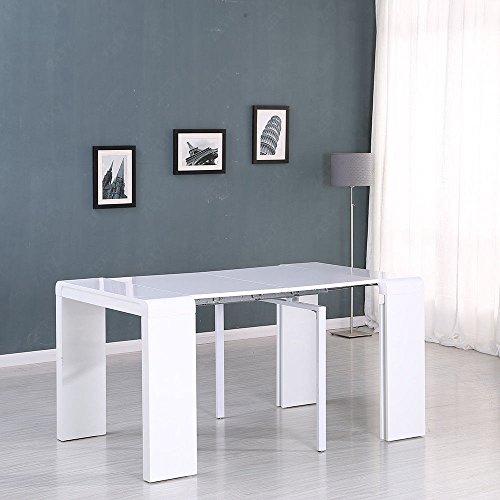 Buy mecor Dining Bench Kitchen Work Table, Housework Table, White Gloss ...
