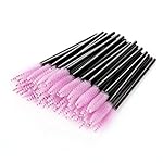 Makartt Disposable Eyelash Mascara Brushes Wands Applicator Eyebrow Brush Makeup Kit 50pcs Pink