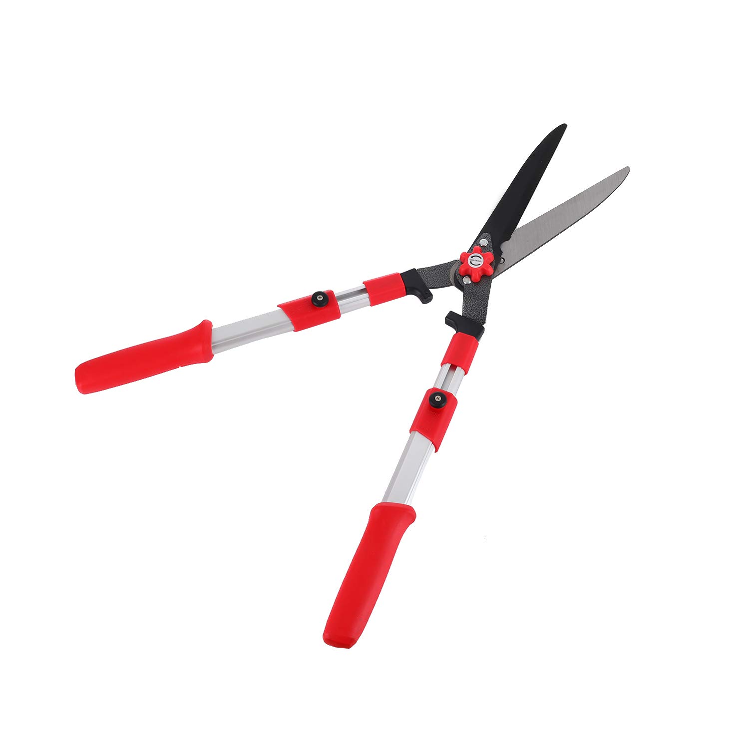 LINZI Hedge Shears for Gardening Telescopic 680mm-870mm with Steel Straight Blade Professsional Manual Hedge Clippers for Trimming Borders, Topiaries Boxwood, and Decorative Grasses 651214