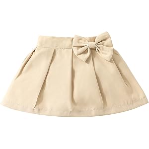 HBDHEJL Newborn Baby Girls' Uniform Bow Pleated Skorts Fashion Summer Casual Cute Y2k Skirts Birthday Party Princess Skirts