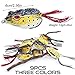 Sougayilang Hollow Frog Fishing Lures Soft Topwater Baits with Tackle Box for Bass Snakehead Saltwater Freshwater Fishing (9Pcs Frog Lures)