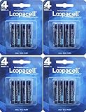 Loopacell 16 Pack AAA 1000mAh Ni-MH Rechargeable Batteries with Battery Storage